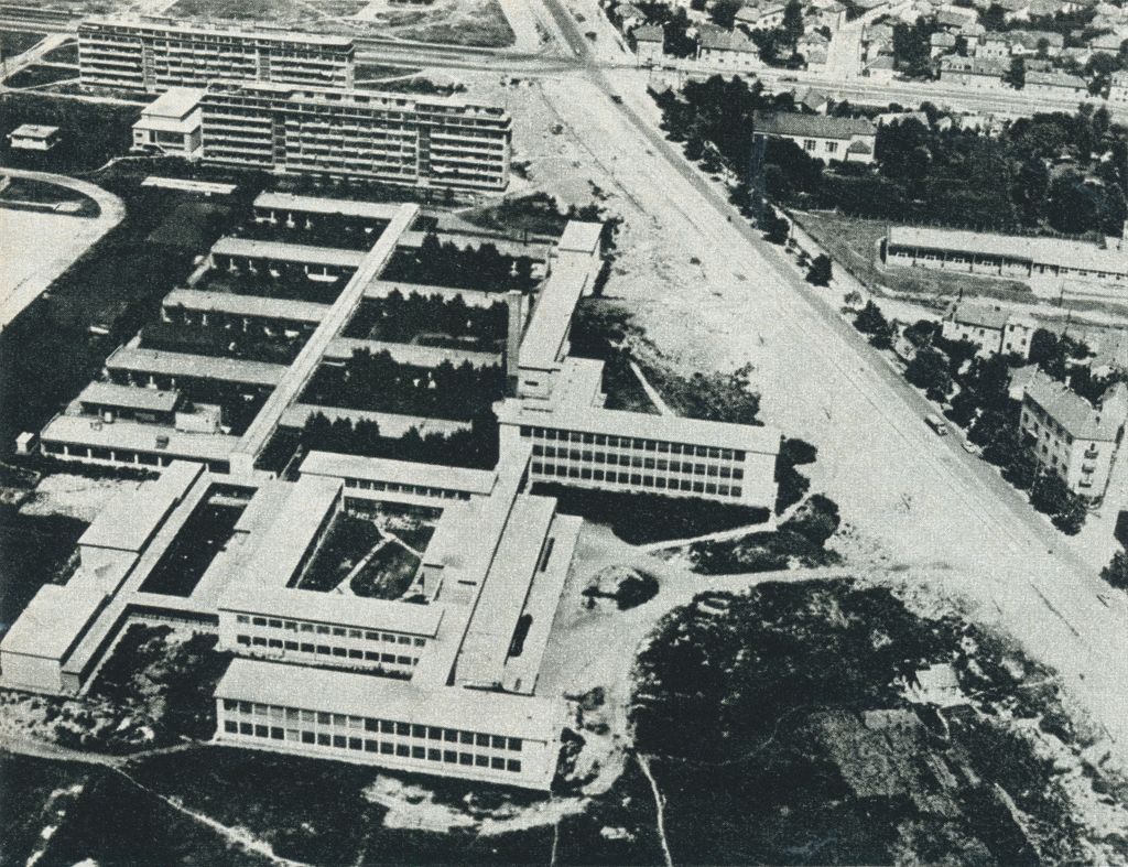 Križanje Držićeve i ulice Proleterskih brigada (današnja Držićeva avenija i ulica grada Vukovara) oko 1965.-1970. godine